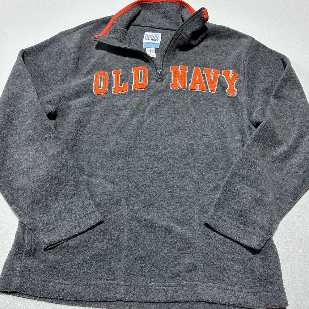 Old Navy Charcoal Kids Sweatshirt with Orange Lettering